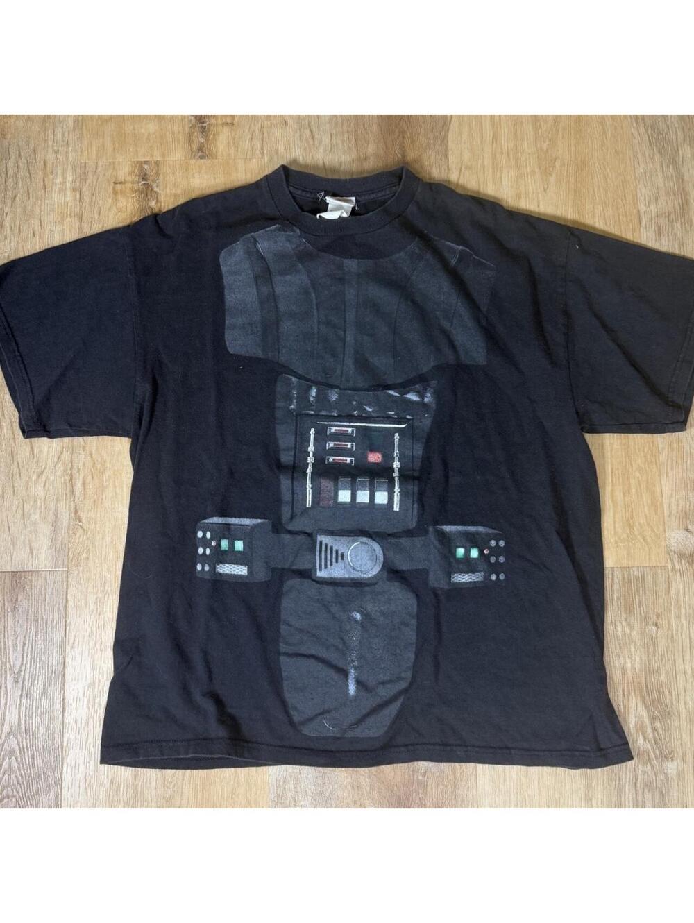 Y2K Disney Star Wars Darth Vader Black T-Shirt Size L